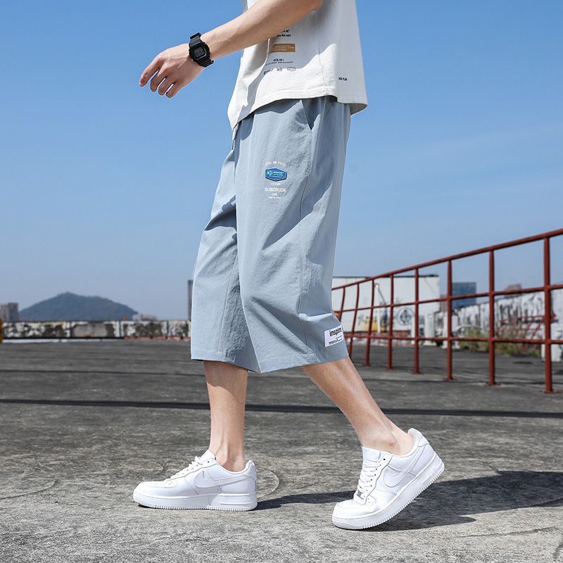 薄款寬鬆外穿運動大碼休閒潮流七分褲