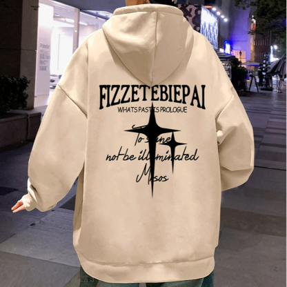 美式復古高街潮牌痞帥寬鬆休閒印花連帽T