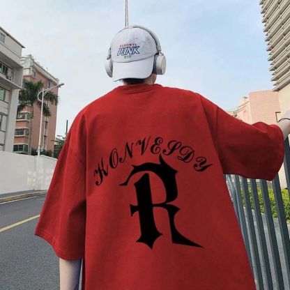 Oversize美式潮牌ins寬鬆百搭短袖t恤