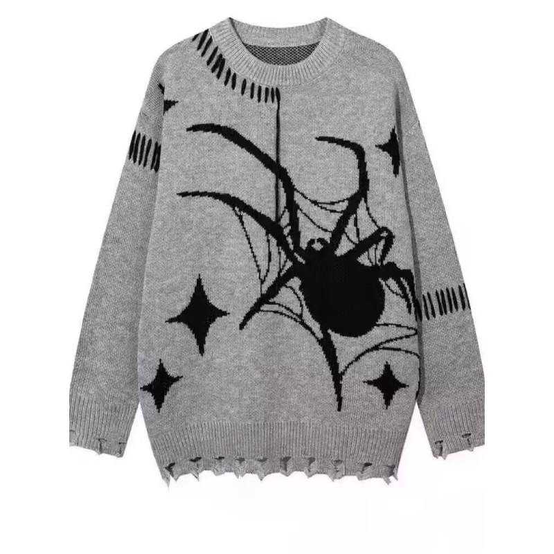 設計感小眾長袖寬鬆帥氣港風日系百搭潮流毛衣