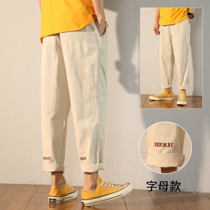 港風直筒潮流百搭寬鬆薄款闊腿工裝褲裝-Nuostyle