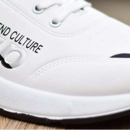 大碼皮面防水小白鞋時尚跑步休閒運動鞋