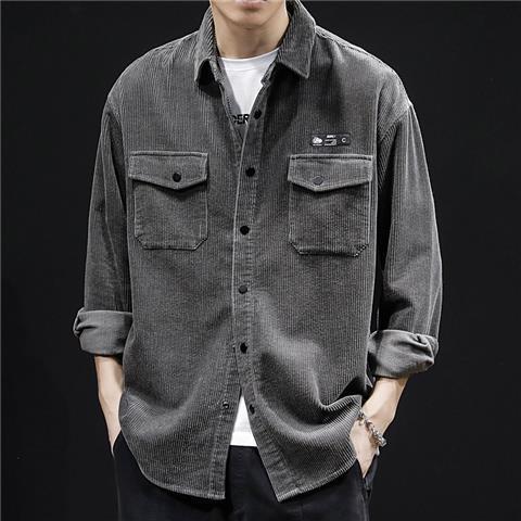 【單件/套裝】韓版潮流工裝潮襯衫+百搭T恤+帥氣搭配工裝褲裝三件套套裝