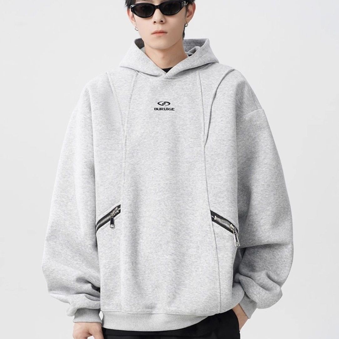 美式設計高級感連帽長袖衛衣