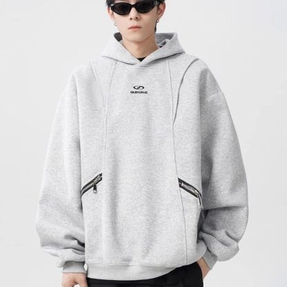 美式設計高級感連帽長袖衛衣