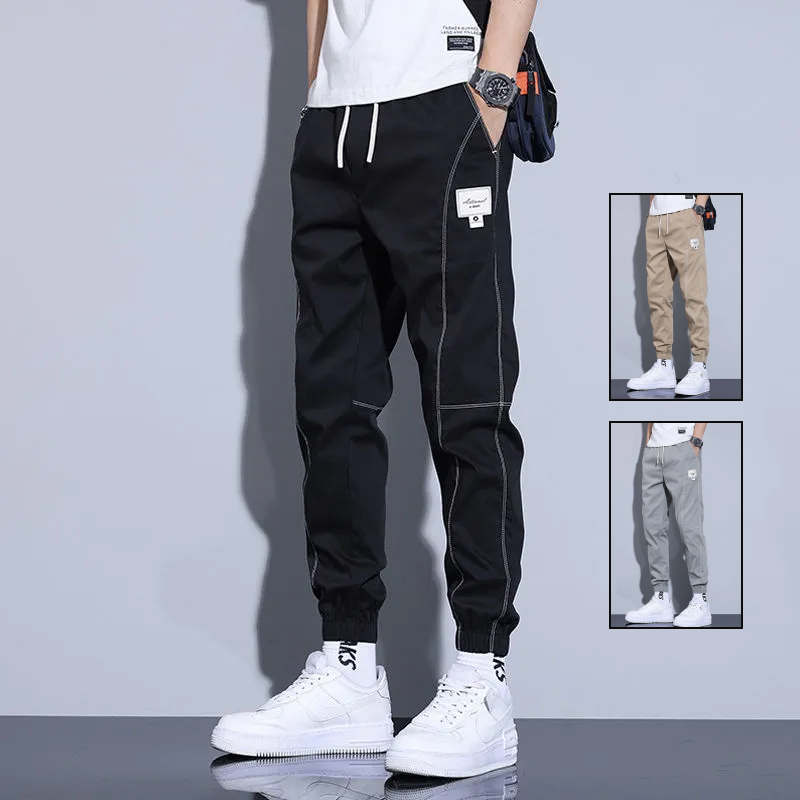 寬鬆工裝哈倫束腳褲帥氣個性休閒褲