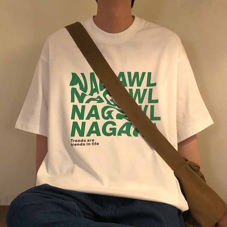 【單件/套裝】美式復古字母印花短袖T恤+百搭休閒直筒褲裝兩件套套裝