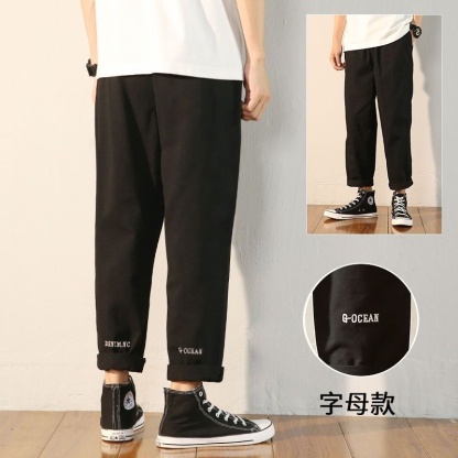 港風直筒潮流百搭寬鬆薄款闊腿工裝褲裝-Nuostyle