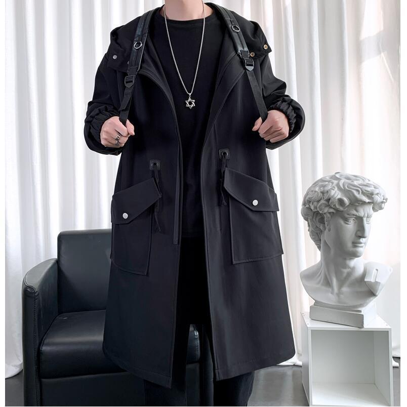 中長款英倫風高端大口袋長袖風衣