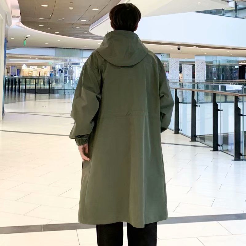 中長款英倫風高端大口袋長袖風衣