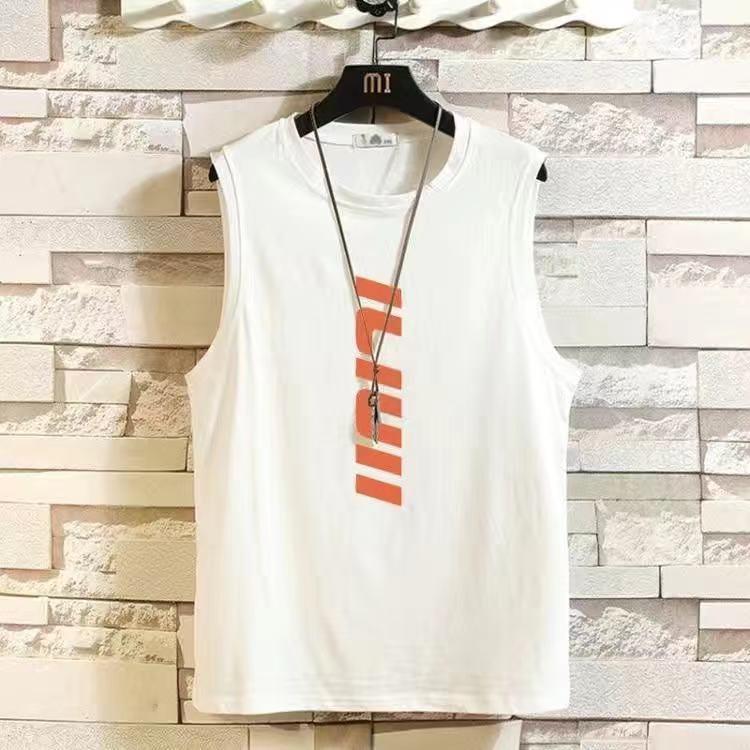 【單件/套裝】印花字母運動無袖百搭背心+帥氣五分短褲褲裝兩件套套裝