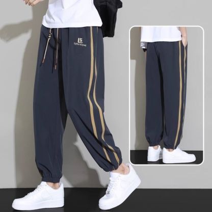 冰絲休閒薄款寬鬆潮流九分運動束腳褲