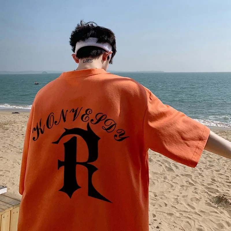 Oversize美式潮牌ins寬鬆百搭短袖t恤