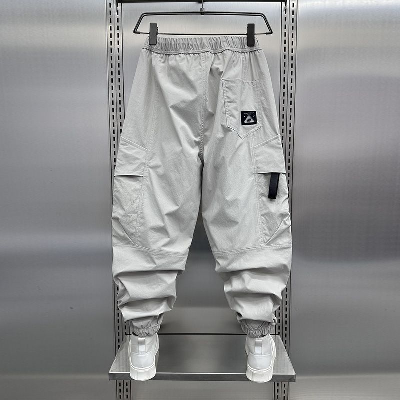 薄款潮流速乾束腳九分痞帥休閒哈倫褲