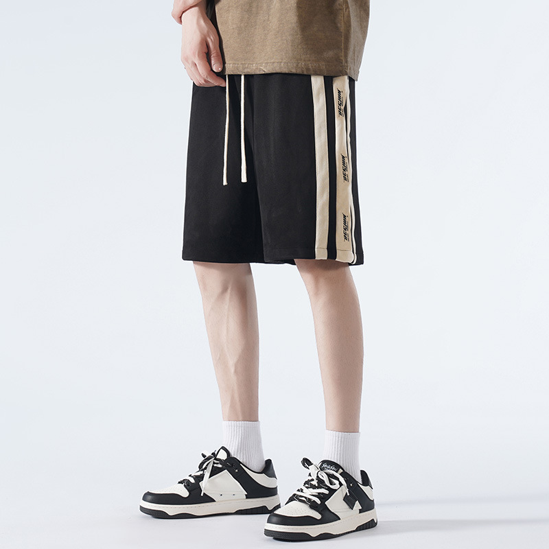 美式潮牌寬鬆透氣冰感直筒休閒運動短褲