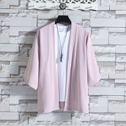 純色寬鬆披風防曬衣開衫
