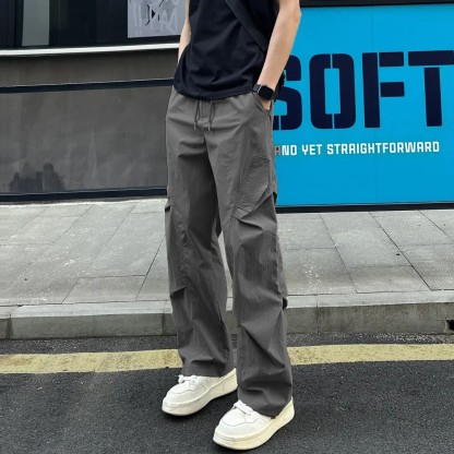 斜切速乾薄款彎刀褲防曬傘兵休閒工裝褲-NitSoon