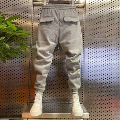 潮牌修身束腳運動休閒小腳哈倫褲