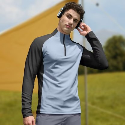 戶外立領跑步快乾衣休閒內搭運動t恤