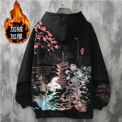 原宿風寬鬆連帽衛衣