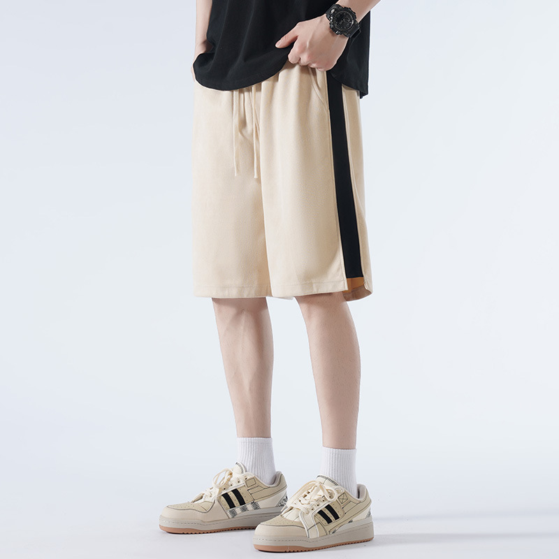 美式潮牌寬鬆透氣冰感直筒休閒運動短褲