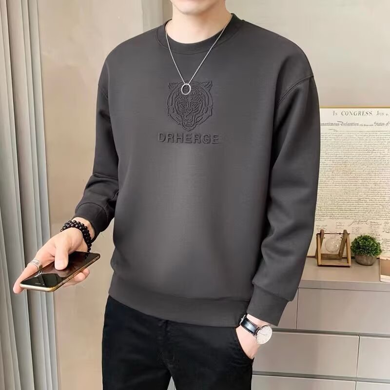 時尚潮流ins內搭寬松休閑圓領長袖T恤