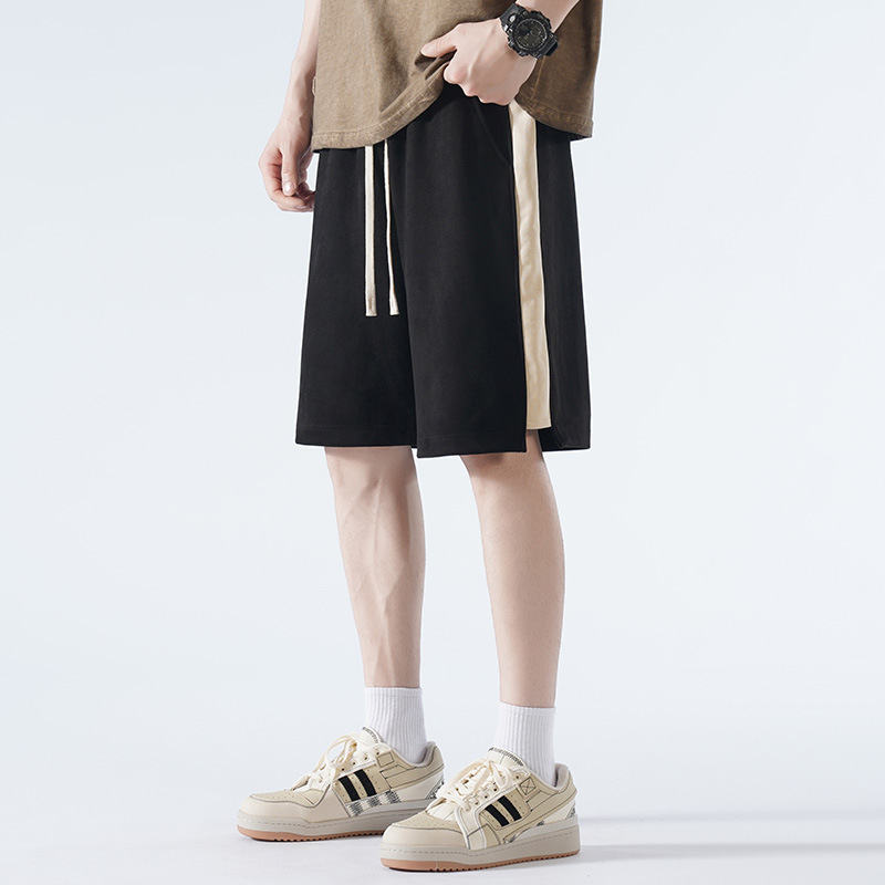 美式潮牌寬鬆透氣冰感直筒休閒運動短褲