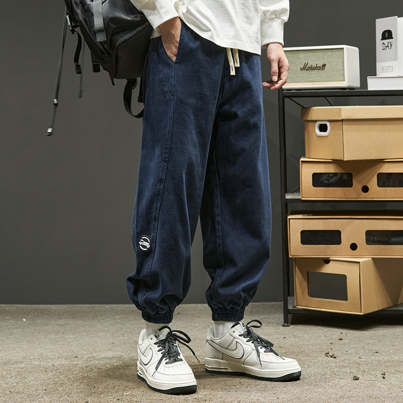 日系工裝潮牌束腳褲百搭褲裝