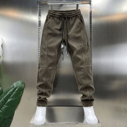 時尚百搭戶外重磅休閒彈力鬆緊腰束腳褲