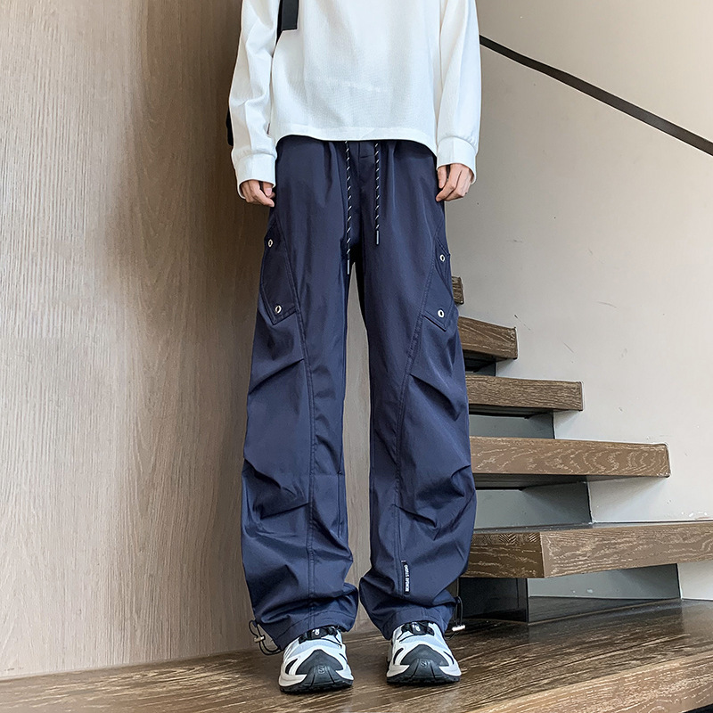 衝鋒褲直筒顯瘦大碼休閒褲工裝褲