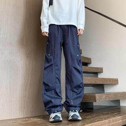 衝鋒褲直筒顯瘦大碼休閒褲工裝褲