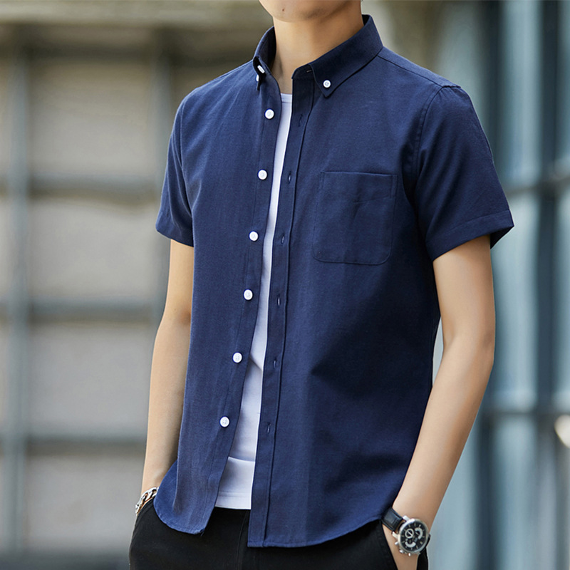 長袖修身舒適百搭純色襯衫-Nuostyle