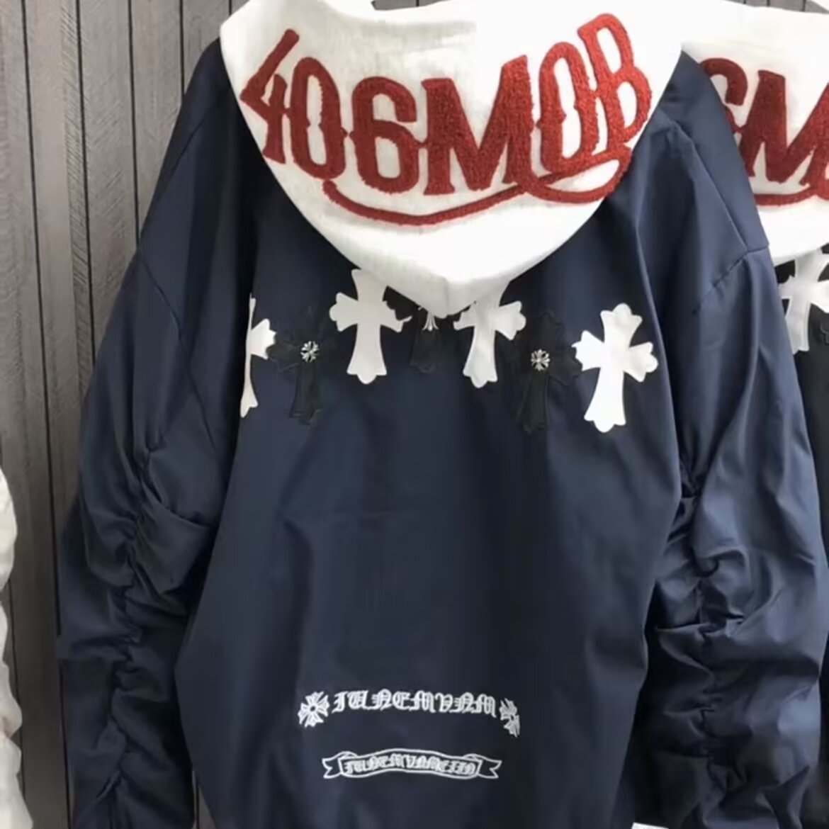 潮流寬鬆立領工裝外套素色休閒防風夾克