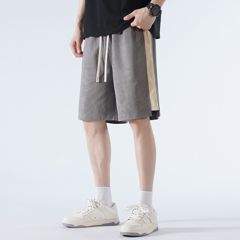 美式潮牌寬鬆透氣冰感直筒休閒運動短褲