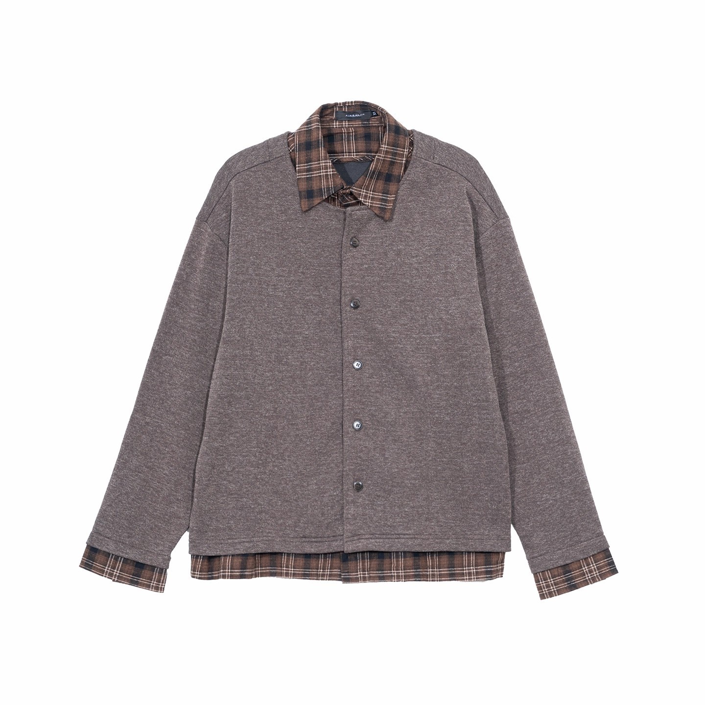 假兩件簡約慵懶輕奢痞帥翻領襯衫