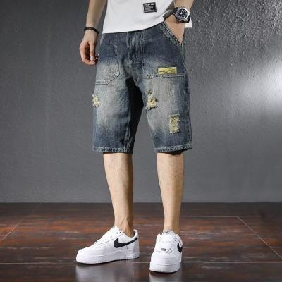 牛仔工裝五分寬鬆大碼潮流百搭日系復古韓版短褲褲裝