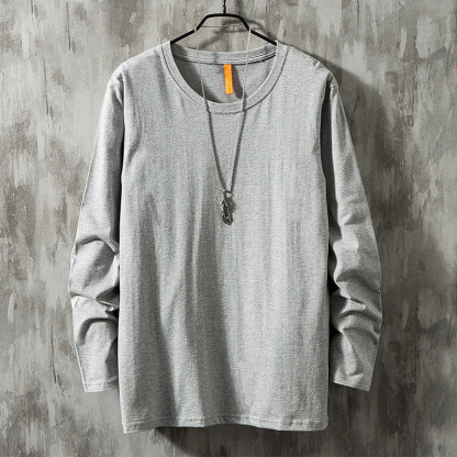 七色簡約打底潮流潮牌長袖T恤