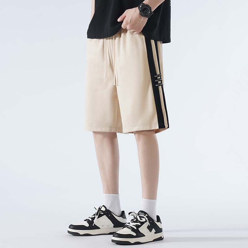 美式潮牌寬鬆透氣冰感直筒休閒運動短褲