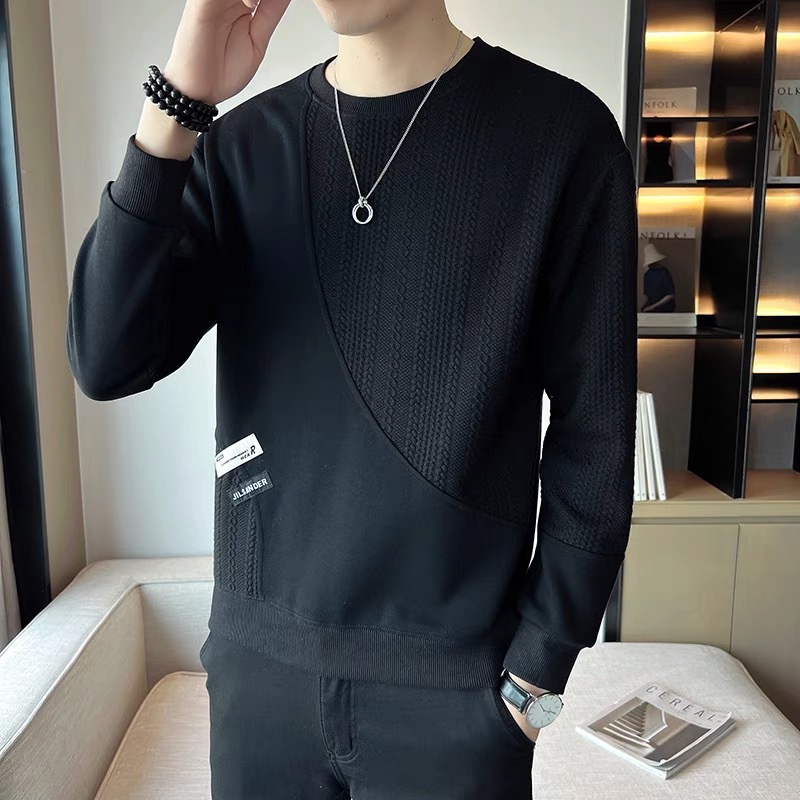 春秋季英倫雅痞風網紅ins潮牌長袖t恤衛衣