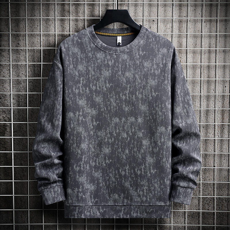 美式圓領寬鬆設計感潮流休閑扎染衛衣