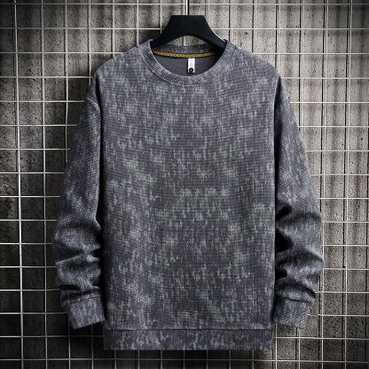 美式圓領寬鬆設計感潮流休閑扎染衛衣