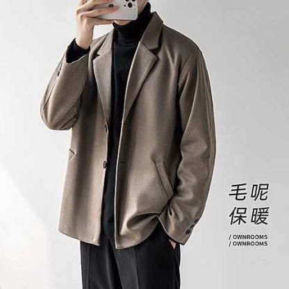 【單件/套裝】毛呢西裝外套高級感輕熟風加厚韓版休閒西服套裝