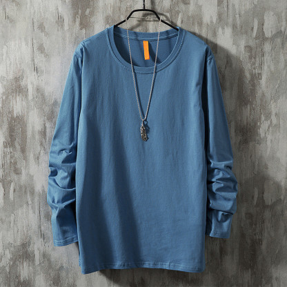 七色簡約打底潮流潮牌長袖T恤