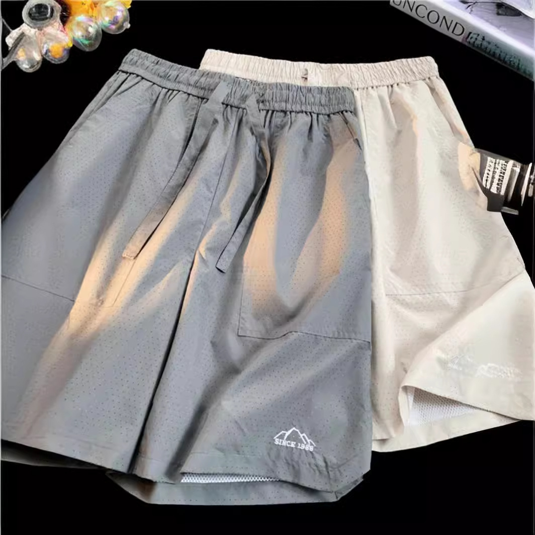 網眼速乾透氣運動寬鬆休閒五分短褲