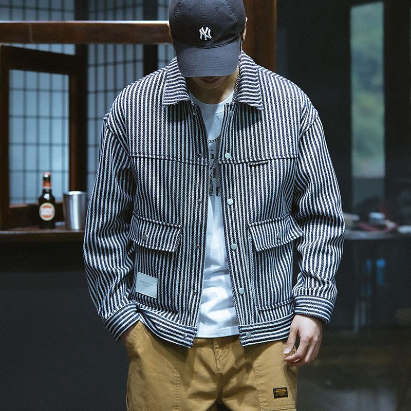 巨顯瘦修身百搭痞帥大口袋寬鬆襯衫外套