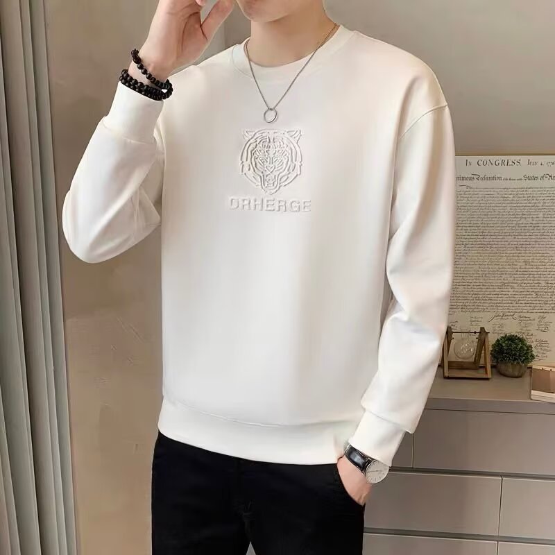 時尚潮流ins內搭寬松休閑圓領長袖T恤