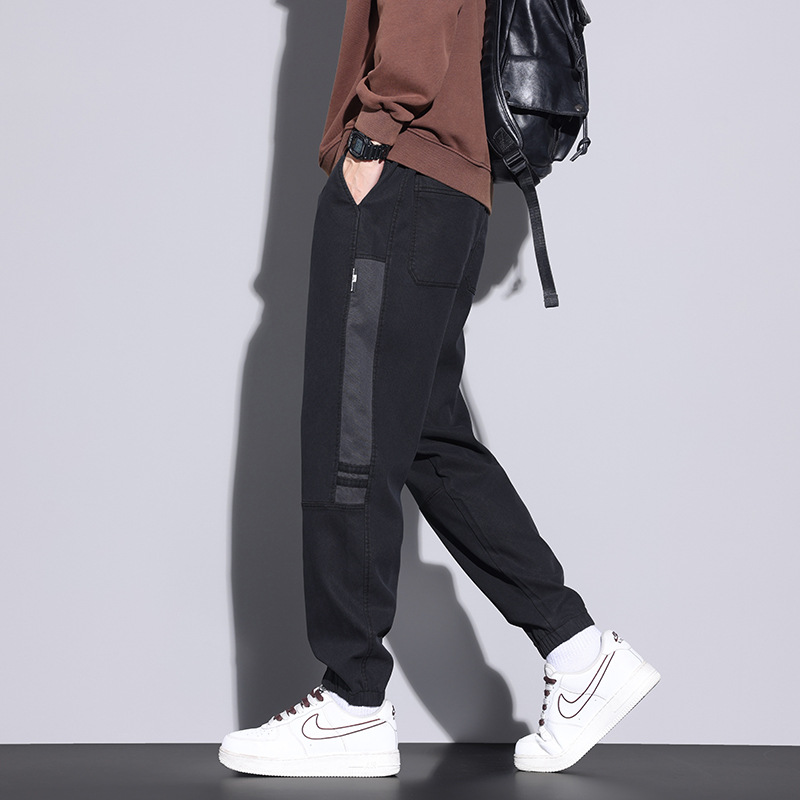 休閒百搭舒適寬鬆潮流工裝束腳褲