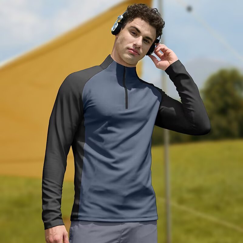 戶外立領跑步快乾衣休閒內搭運動t恤