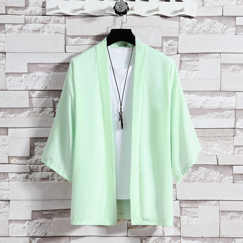 純色寬鬆披風防曬衣開衫