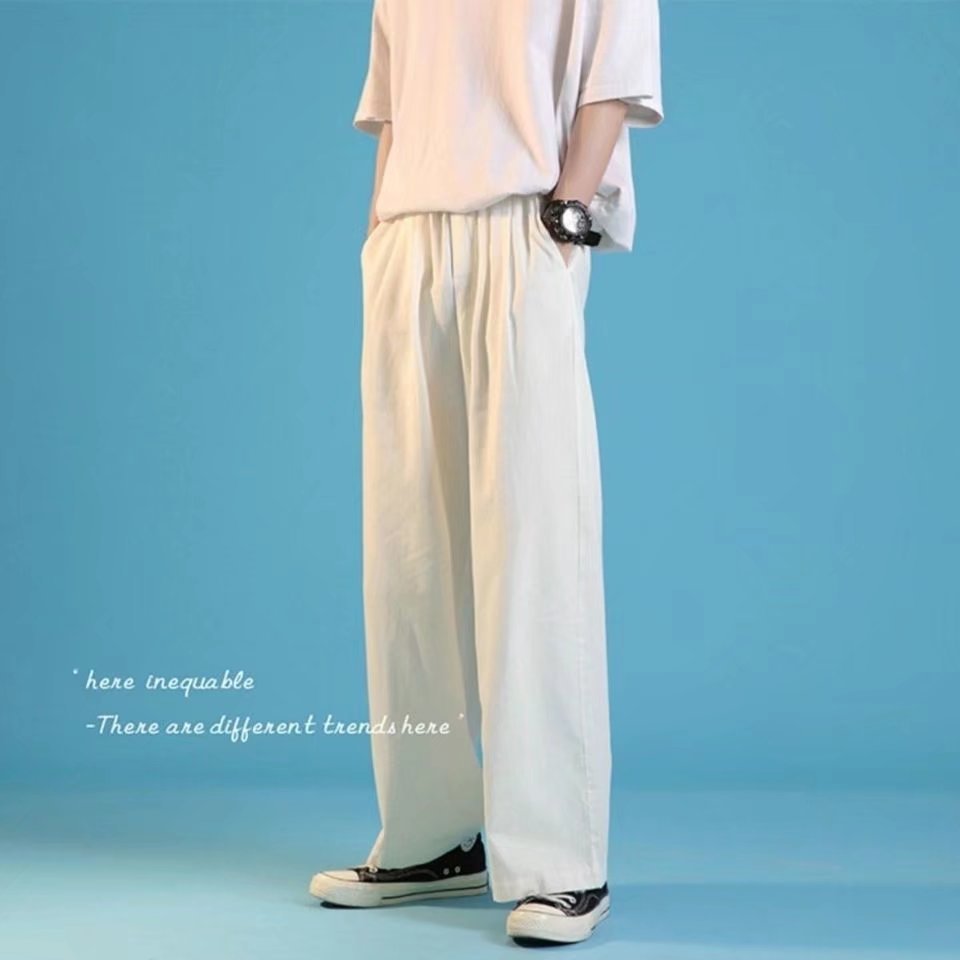 休閒韓版寬鬆垂感闊腿長褲裝